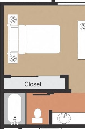 2 Bed 2 Bath Standard